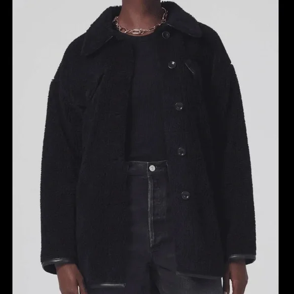 Citizens of Humanity Black Oversized Sherpa Jacket NWT - Picture 3 of 10
